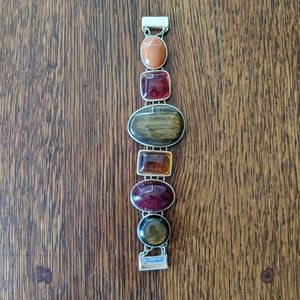 Chico's Gold-tone Bracelet with Multi-color, Faux stones